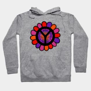 HIPPIE Lifestyle Flower Peace Sign Hoodie